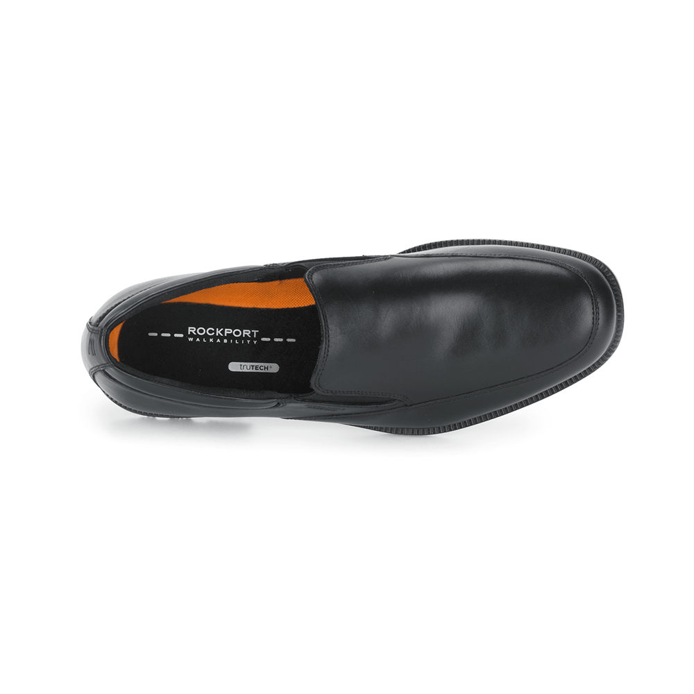 Rockport Mens Slip-On Black - Essential Details Waterproof - UK 126-UTMQRP